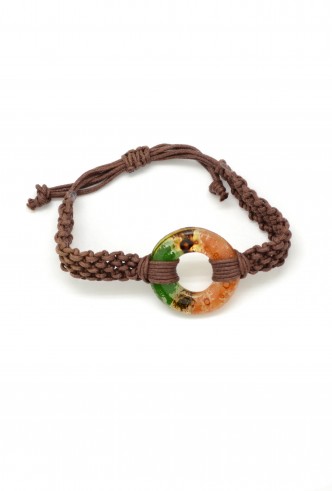 Macrame Glass Donut Bracelet Macrame Glass Donut Bracelet